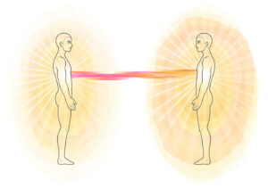 Energy cords illustration Illustration of spiritual energy cords in relationships
